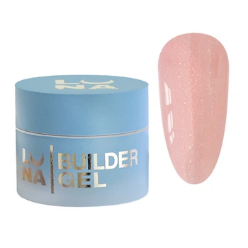 Гель для наращивания Luna Unicorn Shimmer Gel 01 нежный светло-розовый с шиммером 15 мл