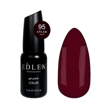 Гель-лак Edlen Professional 095 шоколадное бордо 9 мл