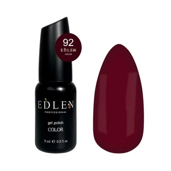 Гель-лак Edlen Professional 092 вишневое бордо 9 мл