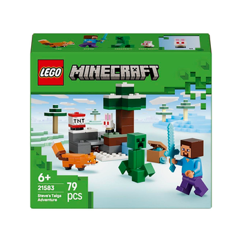 Конструктор LEGO Minecraft Пригоди Стіва в тайзі 79 деталей (21583)