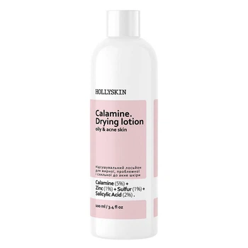 Подсушочный лосьон для жирной, проблемной и склонной к акне кожи HOLLYSKIN Calamine Drying Lotion, 100 мл (4820200411163)