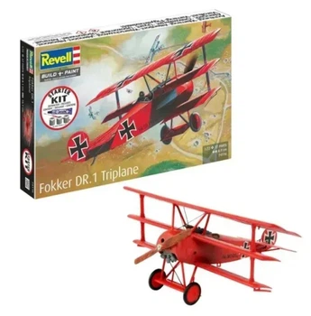 Подарунковий набір з клеєм та фарбами 1:72 літак Fokker Dr.1 Revell 74116