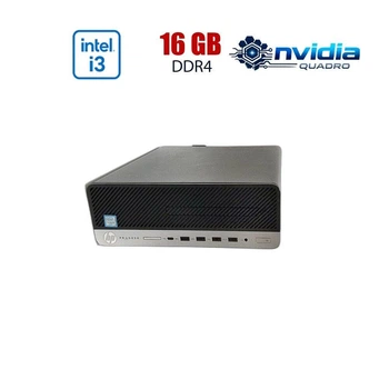 ПК HP Prodesk 400 G6 SFF / Intel Core i3-9100 (4 (4) ядер по 3.6 - 4.2 GHz) / 16 GB DDR4 / 512 GB SSD / nVidia Quadro K1200, 4 GB GDDR5, 128-bit / Win10 Lic б/в