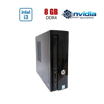 ПК HP Slimline 270-P043W SFF / Intel Core i3-7100 (2 (4) ядер по 3.9 GHz) / 8 GB DDR4 / 256 GB SSD / nVidia Quadro P400, 2 GB GDDR5, 64-bit / Win10 Lic б/у