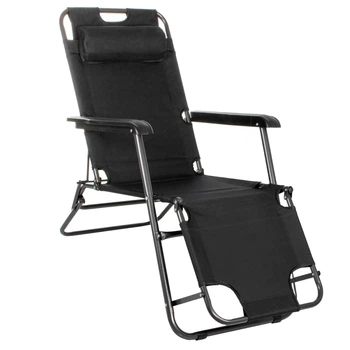 Шезлонг (крісло-лежак) Springos Zero Gravity для пляжу, тераси та саду GC0060 Black