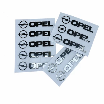 Набор металлических 3D наклеек OPEL логотип надпись хром 10 шт