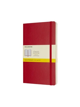 Записная книжка Moleskine Classic средняя, Клетка Красный Мягкий (QP617F2) 8055002854641