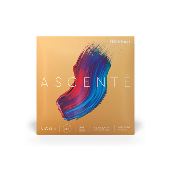 Струни для скрипки D'Addario ASCENTÉ VIOLIN STRING SET 3/4 Scale Medium Tension