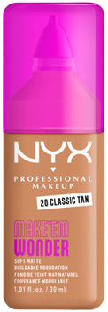 Тональна основа Nyx Professional Makeup Make ‘Em Wonder Матуюча 20 Classic Tan 30 мл (800897275365)