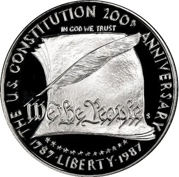 Колекційна срібна монета “Liberty – Конституція Сполучених Штатів” PROOF 26,73 г 1987 рік
