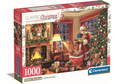 Пазл Clementoni Classic Christmas Collection: Новогодний визит (Classic Christmas Collection - Santa's Visit Puzzle - 1000 pcs.), 1000 эл. (39924)