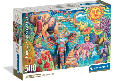 Пазл Clementoni High Quality Collection: Карнавал слонов, Лаура Ауди (High Quality Collection - Elephants' Carnival Puzzle - 500 pcs.), 500 эл. (35578)