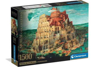 Пазл Clementoni Museum Collection: Вавилонська вежа, Пітер Брейгель (Museum Collection - Tower of Babel by Bruegeln Puzzle - 1500 pcs.), 1500 ел. (31738)