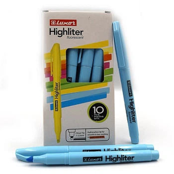 Текстовидільник "Highliters" 1-3,5mm тонкий блакитний 10 шт. в упак Luxor (4145)