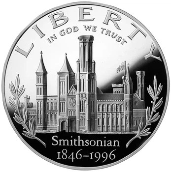 Колекційна срібна монета “Liberty – 150-й річниця заснування Смітсонівського інституту” PROOF 26,73 г 1996 рік