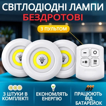 Набор из трёх LED ламп с пультом Multi Function BL 1012