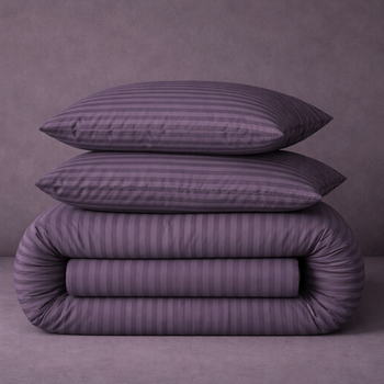 Простынь MirSon Ranforce Elite 17-0603 Stripe Violet 200*220