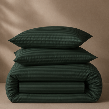 Простынь MirSon Ranforce Elite 17-0612 Stripe Emerald 200*220