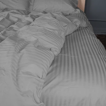 Простынь Satin Stripe 30-0010 Light Gray 110*160