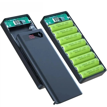 Корпус для повербанка на 8 акумуляторів 18650 з платою USB Micro USB Type C