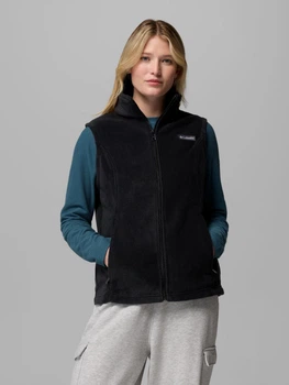 Теплый жилет флисовый короткий женский Columbia 659689370 XL Черный (1160463558)
