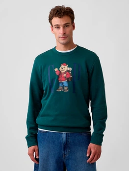 Свитшот на флисе мужской GAP 922928918 XL Зеленый (1162207086)