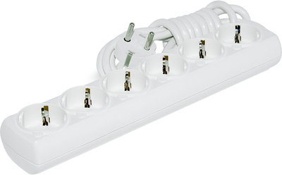 Мережевий фільтр-подовжувач Borsan з заземленням 3 м 6 розеток White (BR-1556-315)