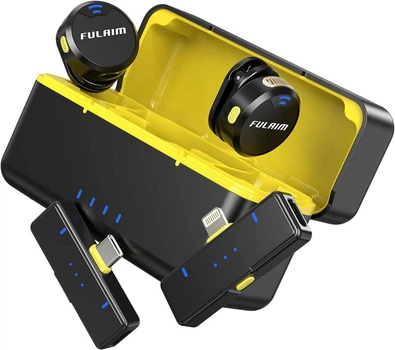 Уценка! Беспроводной петличный микрофон FULAIM X3 для iPhone/Android/PC с кейсом 32 ч