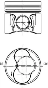 Поршень двигуна Kolbenschmidt 40422610 Volkswagen Golf, Caddy, Touran, Passat, Jetta, Polo; Seat Cordoba, Toledo, Ibiza, Leon; Skoda Octavia, Superb, Roomster, Fabia; Audi A3