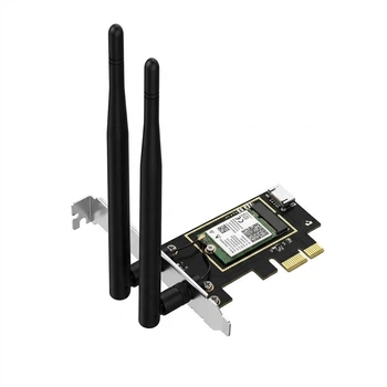 Wi-Fi/Bluetooth адаптер EDUP AX210 WiFi6 / 5374 Мбіт/с / Bluetooth 5.3 / Два діапазони / PCI Express