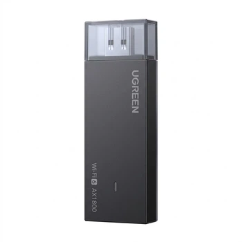 Беспроводной USB-адаптер UGREEN WiFi6 Smart Plug-And AX1800 двухдиапазонная сетевая карта 5G для настольного компьютера, выделенный WiFi-приемник, хост-сетевой передатчик