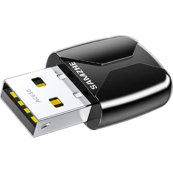 Адаптер мережевий бездротовий SAMZHE USB дводіапазонний WiFi5G AC650 для ноутбуків