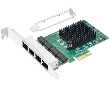 Сетевая карта EB-LINK PCIe гигабитная на 4 порта для сервера