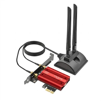 Wi-Fi/Bluetooth адаптер EB-LINK BE200 WiFi7 / 8774 Мбіт/с / Bluetooth 5.4 / Три діапазони / MU-MIMO / PCI Express