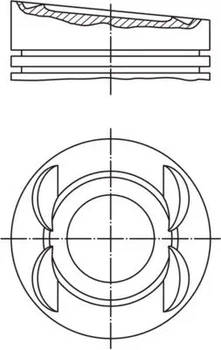 Поршень двігуна MAHLE / KNECHT 0280301 Audi TT, A3; Volkswagen Transporter, Multivan, Phaeton, Touareg, Golf, EOS