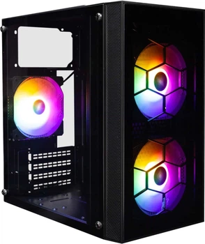 Корпус 1stPlayer X1 600W RGB Black (X1-BK-3F1-PS-600FK-EU)