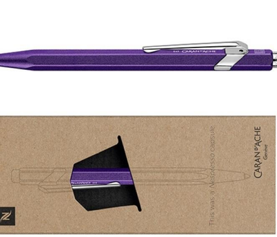 Ручка кулькова Caran d'Ache 849 Nespresso Фіолетова 1 мм Синій (7630002341141)