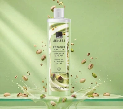 Крем-гель для душа «фисташковый соблазн» 500ml. avon senses shower cream