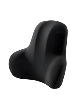 Ортопедическая подушка для поясницы Memory Foam для авто и офисного кресла чёрная