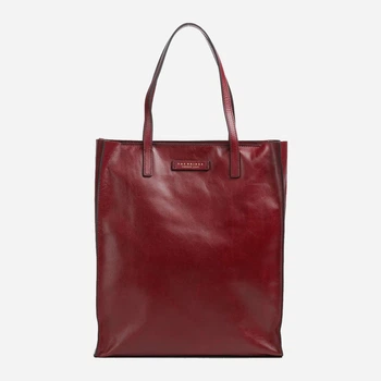 Torebka shopper damska ze skóry naturalnej The Bridge Mirra 04130401 01A Bordowa (800070359563)