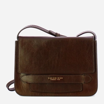 Torebka crossbody damska ze skóry naturalnej The Bridge Lucrezia 04193001 TV Brązowa (800070359574)