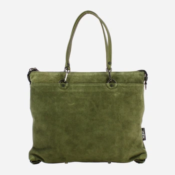 Damska torebka typu crossbody z naturalnego zamszu duża Gabs G3Plus G000033T2X3214 C2533 Zielona (800070361224)