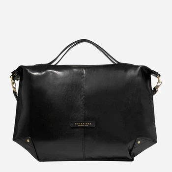 Torebka crossbody damska ze skóry naturalnej duża The Bridge Icons 04291501 30 Czarna (800070364372)