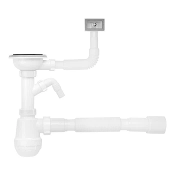 Сифон для кухонної мийки Kroner KRP KS02-1 3 1/2“х40/50мм (CV032075)