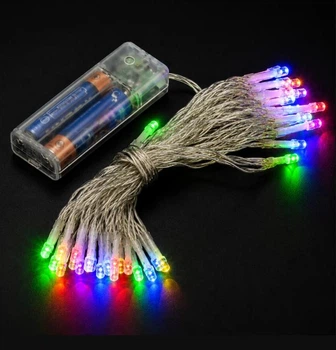 Светодиодная гирлянда 3 м, 30 LED, на батарейках AA, мультицветная, 1103-54