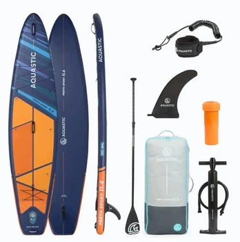 Набір дошка SUP AQUASTIC Perth Sport 11'4 MSL 345 см, до 150 кг, з веслом 2в1 та насосом (AQS-B6I039-OR)