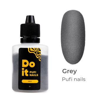 Бархатная пудра (флок) для ногтей Do it Pufi nails Grey серая 3 г