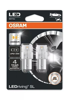 Комплект світлодіодних ламп OSRAM LEDriving SL 7528DYP-02b P21/5W 12V BAY15d Yellow (2 шт)