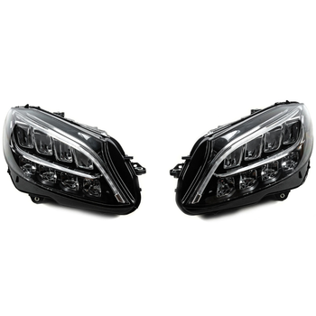 Передние фары оптика (2 шт, рестайлинг, без блоков) для Mercedes C-сlass W205 2014-2021 гг