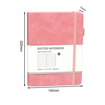 Блокнот Розовый в Точку (Dotted Notebook) с бархатистой текстурой Soft-touch Формата А5 202 мм × 142 мм